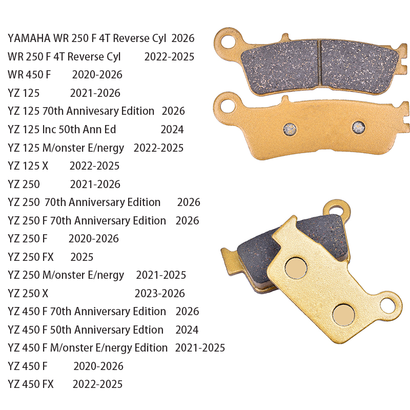 Carbon Ceramic Motorcycle Brake Rotor - Zestaw przednich i tylnych klocków hamulcowych